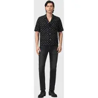 AllSaints Upton Ss Shirt Jet Black Talla: S | Camisas Casuales Outlet | Hombre | Negro
