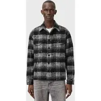 AllSaints Korey Ls Shirt Black/charcoal Talla: L | Camisas Casuales Outlet | Hombre | Negro