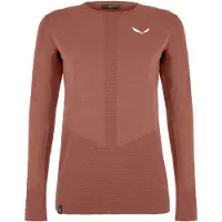 Salewa - Women's Zebru Responsive L/S Tee - Ropa interior merino size 34, rojo