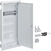 Hager Multimedia Volta HWV VH48NW, armario de 4 filas con puerta de chapa de acero perforada