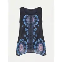 KOROSHI Blusa navy / azul claro