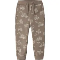 Name It Mini Pantalón 'NMMVaron' marrón / blanco