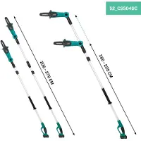 Vonroc Motosierra telescópica 20V - 2.0Ah - 200 hasta 260 cm. | Incl. 2 baterías y cargador rápido