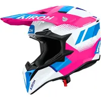 Airoh Wraaap Vision Casco De Cross Blanco/Rosa S unisex