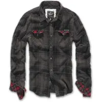 Brandit Camisa marrón / moca / rojo / negro
