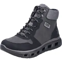 Rieker Botas 'Stiefelette Damen M6023 45 Leder-Mix in schwarz' negro