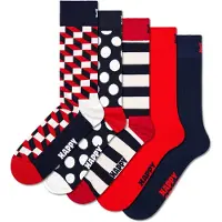 Happy socks Calcetines 'Classic' navy / rojo / rojo cereza / blanco