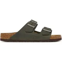 Birkenstock - Sandalias y chanclas - Arizona LEOI Regular Thyme de Cuero - Talla 42 - Verde