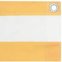 OEM Malla para balcón de 75x500 cm - Rayas amarillas y blancas - Resistente al viento y al agua - Protección para espacios privados con ojales de aluminio - Incluye 24 metros de cuerda