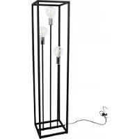 Light11 HOME Lámpara de pie metálica negra, 130 cm