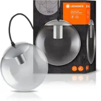 Ledvance Vintage 1906, lámpara colgante con forma de burbuja, color gris ahumado, vidrio, casquillo E27, código de producto: 4058075217409