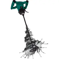 Vonroc Mezclador de pintura/cemento 1200W con batidor de 2 partes y arranque suave