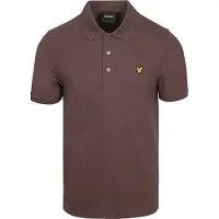 Lyle & Scott Polo Unicolor Espresso arrón talla