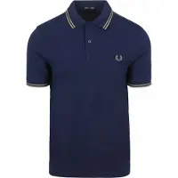 Fred perry Camiseta 'Polo marino/verde twin tipped shirt 6' azul