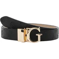 GUESS Cinturón 'JAMES' beige / negro