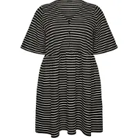 Zizzi Vestido 'Mjula' negro / blanco