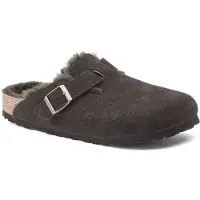 Birkenstock - Boston Suede Shearling - Sandalias size 40 - Regular, negro