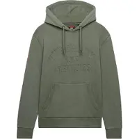 Superdry para hombre. M2014484A Sudadera con capucha Athletic Emboss verde oliva (XL), Casual, Algodón, outlet 2026.