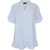 Zizzi Túnica 'Mpetra' azul claro / blanco