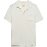 Superdry para hombre. M1110462A Polo de rizo Towelling Blanco roto (XXL), Casual, Algodón, Manga corta, outlet 2026.