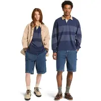 Timberland Unisex Ls Striped Rugby Polo Navy Talla: S | Manga Larga Outlet | Unisex | Azul