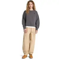 Timberland Lush Crew Sweatshirt Dark Grey Talla: L | Sudaderas con Capucha Outlet | Mujer | Gris