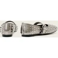 AllSaints Holly Stud Shoe Met Gunmetal Grey Talla: 40 | Bailarinas Outlet | Mujer | Gris