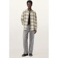 AllSaints Yuki Ls Shirt Sandshell Taupe Talla: XL | Camisas Casuales Outlet | Hombre | Negro