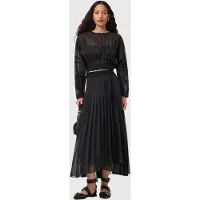 AllSaints Micaela Pleat Top Black Talla: 10 | Manga Larga Outlet | Mujer | Negro