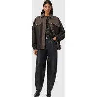 AllSaints Lenny Tee Khaki Brown Talla: L | Camisetas de Seda Outlet | Mujer | Marrón