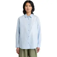 Timberland Linen Blend Long-sleeve Shirt Medium Blue Talla: M | Manga Larga Outlet | Mujer | Azul