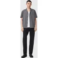 AllSaints Hudson Ss Shirt Iron Grey Talla: S | Camisas Casuales Outlet | Hombre | Gris