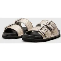 AllSaints Sian Raffia Sandal Silver Talla: 40 | Chancletas Outlet | Mujer | Gris