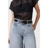 AllSaints Lillie Stud Belt Black/antq Nickel Talla: XS | Cinturones Outlet | Mujer | Negro
