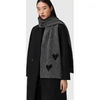 AllSaints Amore Scarf Charcoal Grey Talla: OS | Bufandas Outlet | Mujer | Negro