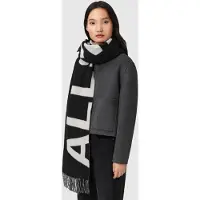 AllSaints Underground Scarf Black/white Talla: OS | Bufandas Outlet | Mujer | Negro