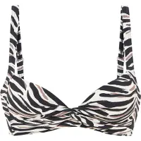 LASCANA Top de bikini crema / marrón / negro