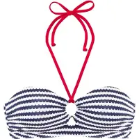 s.Oliver Top de bikini navy / rojo oscuro / blanco