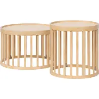 Vicco Conjunto de mesas de centro Enara Bambú/Bambú x cm con 2 partes, Model 59859