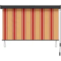 vidaXL Rollo multicolor, 180 x 250 cm, tela y aluminio