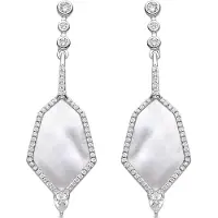 Luxenter Pendientes 'FAIOS' blanco