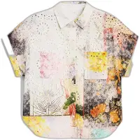 Desigual , Camisa Manga Corta 100% Algodón, Mujer, Algodon, L