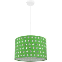 Globo Lighting Lámpara colgante, diseño de estampado de fútbol, metal, color verde y blanco