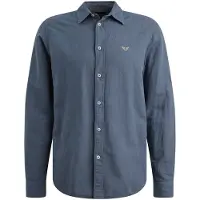 PME Legend Camisa 'Shirt in cotton/linen with garment-dye wash' azul oscuro