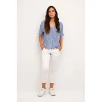 Cream Blusa 'Tiah' azul / blanco