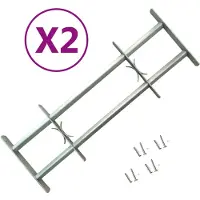 vidaXL Rejas ajustables para ventanas, 2 unidades, 700-1050 mm