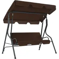 vidaXL Silla colgante estilo Hollywood, color café, 170 x 110 x 153 cm