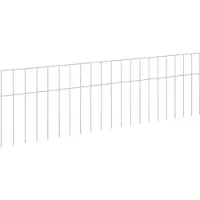 Syfax Panel de valla de jardín 48 uds. 100 x 30 cm Acero Galvanizado