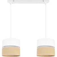 Light11 HOME Lámpara colgante, lámpara de techo, pantalla de lámpara de 20 cm, color blanco