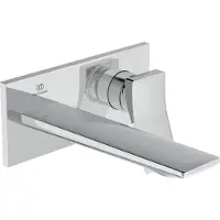 Ideal standard A7371AA, grifo de lavabo mural, modelo Conca, serie BS2